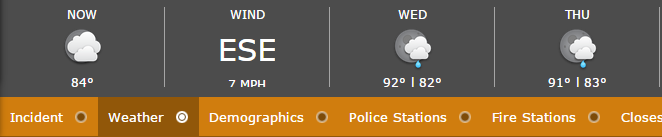 Weather tab Weather tab